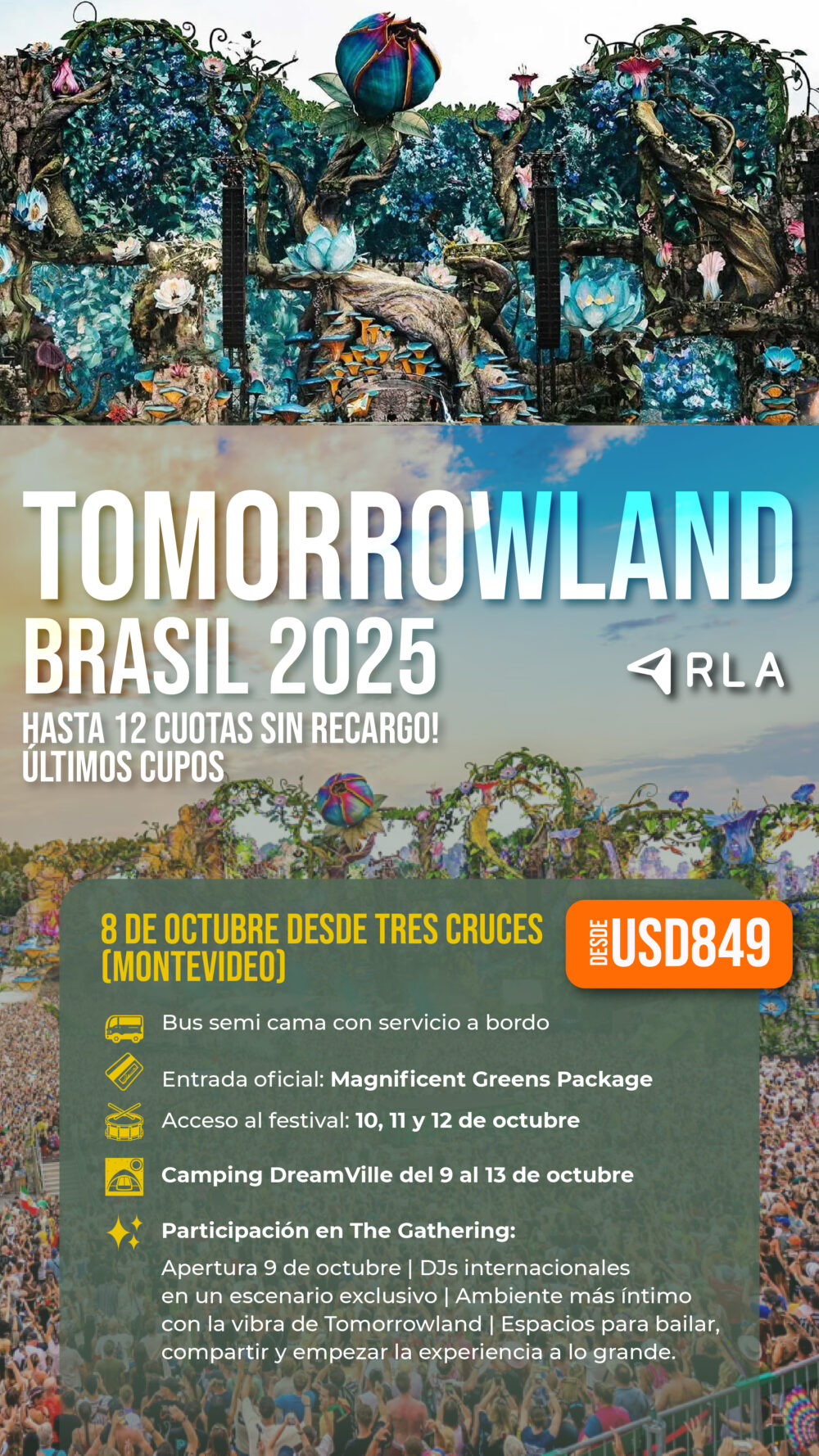Tomorrowland Brasil 2025 con RLA Viajes