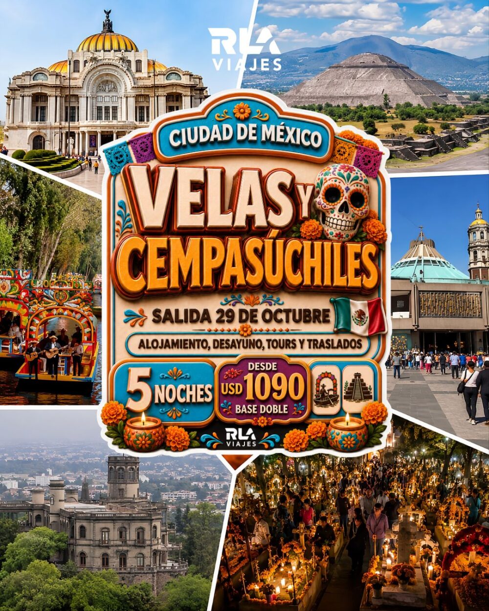 Mexico - Velas y Cempasúchiles